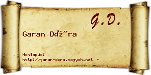 Garan Dóra névjegykártya